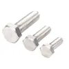 En stock tornillos de hexágono exterior de rosca completa DIN933 M3-M18 tornillos de hexágono exterior tornillos de acero inoxidable 304