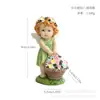 Nuevo producto transfronterizo: Figura de Ángel Jardinero Pequeño, Escultura Acogedora, Regalo Navideño, Micro Paisaje de Jardín, Artesanía de Resina