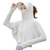 Ropa de Protección Solar de Seda de Hielo para Mujer, Chal, Ropa con Capucha de Protección Solar Anti-UV, Protección Solar para Viajes, Abrigo Delgado Fresco y Dulce