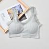 Top de tubo sexy de una pieza con base de acero y almohadilla gruesa para el pecho, con hermosa espalda envuelta en forma de U y hilo clásico para mujer.