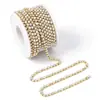 Cadena de Garra de Perla Cifrada Color AB de 2 mm a 6 mm Cadena de Garra con Strass Base Dorada y Plateada Taladro de Garra Cadena Pegatina para Teléfono Móvil DIY Venta al por Mayor