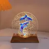 Luz de Noche de Cristal de Luna Adorno Luminoso Lámpara Creativa de Conejo Decoración de Escritorio de Dormitorio Luz Ambiental Regalo de Vacaciones