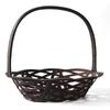 Cesta de Armazenamento de Frutas Estrutura Plástica Imitação de Rattan Cesta de Mão Cesta de Presente Acompanhante Atacado Cesta de Presente Loja de Frutas Cesta de Flores