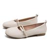 Verano Nuevo Estilo Planas Boca Baja Zapatos Mary Jane Estilo Hada de Perlas Versátiles Talla Grande Zapatos Beanie Zapatos Individuales de Mujer Al Por Mayor