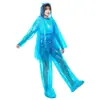 Conjunto Separado de Impermeable y Pantalones de Lluvia Desechables para Adultos y Niños, Protección Gruesa de Cuerpo Completo para Exteriores, Poncho de Lluvia Largo para Rafting en Zonas Escénicas