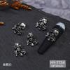Arte de Unhas Estilo Dark Wind de Halloween Transfronteiriça Croix Estrela Cruz Caveira Anjo dos Desejos Amor Joias Metálicas para Unhas