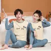 Conjunto de Ropa de Otoño para Niños Pijama 100% Algodón para Niñas Ropa Interior Térmica 100% Algodón para Adolescentes Ropa Interior Térmica para Niños