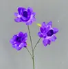 Rosa Artificial Flip-Flap de Três Cabeças para Decoração de Casamento, Flor de Seda, Flor Artificial para Decoração de Painel de Casamento, Adereço para Fotografia