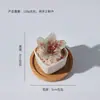 Adornos pequeños de esmalte de colores Zibo macetas suculentas manualidades de plantas de vidrio decoración de escritorio para sala de estar regalo de cumpleaños