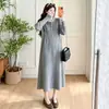 Ropa de maternidad 2026 otoño nuevo suéter de punto elegante para el embarazo, vestido base grueso de moda, vestido de maternidad