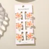 Presilha de Cabelo Flor Cruzada 2,5 cm para Mulheres 2026 Nova Presilha Lateral para Franja Acessórios de Cabelo Coloridos com Garra de Cabelo Trançada Conjunto de 6 Peças