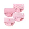 Calcinhas de Algodão para Meninas, Não Apertam, Roupa Íntima Infantil, Cuecas para Bebês, Quatro Peças por Caixa, em Estoque