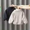 Jaqueta de fleece para meninos outono e inverno 2023 novas roupas de inverno infantil quente polar fleece top quente inverno Ruan bonito