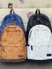 Mochila Estudante Estampa Céu Estrelado Estilo Coreano Bolsa de Ombro Duplo Grande Capacidade Bolsa de Ombro Duplo Mochila de Viagem Leve Bolsa de Ombro Duplo
