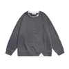 Sudadera de Punto Vintage Yidao 2026 Primavera Nueva Estilo Retro Japonés Falsa de Dos Piezas Camiseta Básica Casual Holgada para Hombre