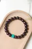 Madera de Palisandro Rosa de Hoja Pequeña India Material Viejo DIY Perla Roja del Sur 15mm Diseño Círculo Único Pulsera de Cuentas Budistas para Hombre y Mujer Venta al por Mayor