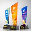 Trofeo de cristal colorido medalla producción ventas seguro excelente personal Trofeo de color equipo rotulación
