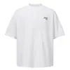Nanxia Verano Nuevo Original Tendencia Nacional Básico Corte Holgado Estampado Cuello Redondo Versátil Moderno Marca Pareja Camiseta de Manga Corta