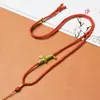 Colgante de Jade con Cuerda Tejida a Mano Colgante de Buda Collar de Ámbar con Cuerda Colgante de Oro con Cuerda Cuerda Roja para el Año de Nacimiento