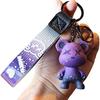 Cartoon violento urso chaveiro acessórios casal carro chaveiro pendente saco ornamentos criativos pequenos presentes atacado