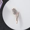 Broche de Diamantes Tulipán Estilo Nuevo Japonés y Coreano Diseño Exquisito para Mujer Ramillete Pin Anti-Exposición Accesorios para Traje