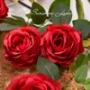 Montaña de Nieve Simulada Flor de Rosa Enredadera Flores Falsas Cubierta Decorativa para Envolver Tubo de Aire Acondicionado Flores de Enredadera para Arco de Boda Paisajismo