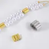 Cuentas Espaciadoras Tubulares Rectas con Forma de Flor Magnética de Cobre Chapado en Oro de 18 Quilates con Alta Retención de Color, Accesorios para Hacer Pulseras DIY Hechos a Mano