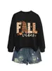 Amazon eBay sitio independiente moda casual elegante vibras de otoño para mujer sudadera floral a cuadros de otoño