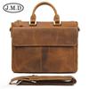 Bolso para Hombre Jiameida de Cuero Genuino Europeo y Americano para Viajes de Negocios, Bolso Cruzado, Maletín de Primera Capa de Piel de Vaca con Costuras, Estilo de Negocios