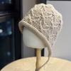 Gorro de punto holgado con protección para las orejas estilo coreano para mujer, sombrero versátil de moda para otoño e invierno para el posparto