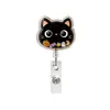 Hebilla Agita-Agita Calabaza de Halloween Murciélago Clip Retráctil de Insignia Acrílico Portador de Identificación de Oficina para Personal Médico
