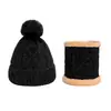 Chapéu de lã tricotado para outono e inverno com forro de fleece, chapéu de chenille espessado para proteção das orelhas, chapéu com aquecedor de pescoço integrado, à prova de frio e quente