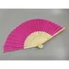 Precio: Abanico de Tela Multicolor Color Puro de 21 cm, Hueso de Bambú Tela de Seda, Invitación de Regalo de Boda, Abanico Beige