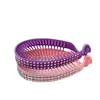 Especial transfronterizo para estilo europeo y americano de 4 filas color Diamante plegable constantemente retorcido clip pinza para coleta con cabeza de bola grande negra