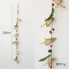 Nuchi Decoración Navideña de Venta Caliente Transfronteriza Piñas Agujas de Pino Bayas Cuerda para Colgar Accesorios de Ambiente Festivo Navideño para el Hogar