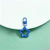 Nuevo llavero de pentagrama hueco de colores, accesorios de hebilla de puerta giratoria, materiales para accesorios de joyería hechos a mano DIY al por mayor