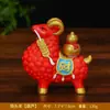 Artículo líder de tendencia nacional: Bolsa de la suerte giratoria con forma de lingote, un lindo adorno de escritorio, una figura de oveja del zodiaco de dibujos animados, perfecta como regalo para el Año de la Oveja