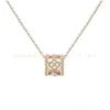 Colar Trevo de Quatro Folhas Van Cleef & Arpels CNC Versão Alta Madrepérola Branca Natural Banhado a Ouro 18K Real Prata Pura Colar de Dez Pétalas