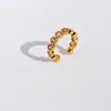 Lujo Ligero Nicho Dorado y Plateado Bicolor Clip para Cartílago Auricular Mini Exquisito Pendientes de Zirconia Pendientes Versátiles de Ins sin Agujeros para las Orejas para Mujer 908