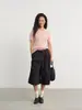 Suéter para Mujer Neihe Estilo Old Money Tejido de Punto Trenzado Cuello Polo Manga Corta Modelo Nuevo Otoño 2026 260215