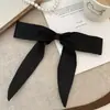 Acessório de Cabelo Elegante Coque Baixo Laço Preto de Cetim Presilha de Mola Novo Estilo 2025 Presilha de Rabo de Cavalo para Mulheres