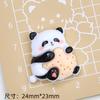Loja de conveniência Cute Panda Desenho animado Creme Cola Acessórios Buraco Sapatos Fivela Material Resina Acessórios DIY Jóias Grampo de cabelo