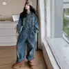 Mono de Mezclilla para Niñas Primavera y Otoño 2026 Nuevo Estilo Overol de Mezclilla para Niños Moderno para Niños Mayores Moda de Niñas Celebridad de Internet