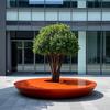 Asientos para Piscina de Árbol de Fibra de Vidrio, Taburetes para Árbol de Paisaje de Jardín al Aire Libre y Parques, Sillas Cuadradas para Maceteros con Forma Especial para Centros Comerciales, Personalizado