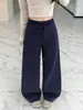 Calça de Moletom Esportiva Cinza Estilo Americano Feminina Outono Novo Camada Dupla Cintura Alta Versátil Casual Perna Larga Caimento Fluido Perna Reta Calça Longa