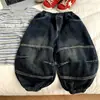 Roupas infantis: calças de outono para meninos, novo modelo 2026, jeans casuais com bolso para primavera e outono para meninas mais velhas