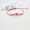 Pulseira de Flores Secas Mais Vendida Transfronteiriça, Pulseira de Narciso Flor de Cerejeira, Pulseira Trançada, Presente Ideal para Melhor Amiga Estudante, Modelo de Barraca de Atração