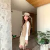 Toma real: Top de punto ligero y transparente con cuello en V y lazada, diseño estilo coreano para mujer, nueva camiseta básica otoño 2026 19689