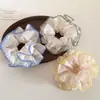 Estilo Coreano Chiffon Fresco Bolinhas Camada Dupla Cintura Pequena Intestino Grosso Elástico de Cabelo Elegante Versátil para Coque Corda de Cabelo