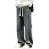 Jeans Rectos de Corte Holgado con Forro de Polar Nuevos para Hombre Estilo Americano 2025 Engrosados de Moda Casual Cálidos Pantalones Largos Hombre